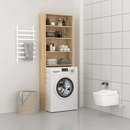 808407 vidaXL Washing Machine Cabinet Sonoma Oak 64x24x190 cm