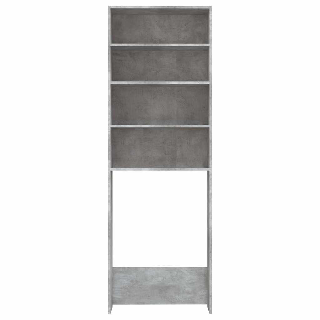 808408 vidaXL Washing Machine Cabinet Concrete Grey 64x24x190 cm