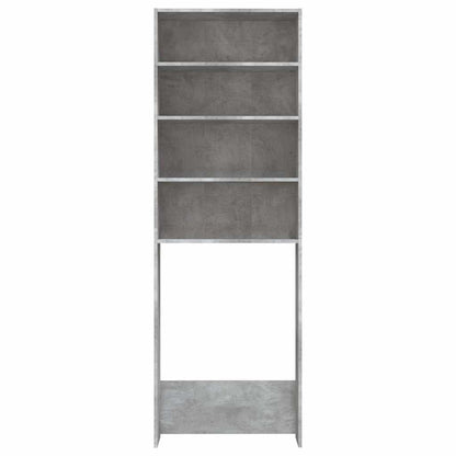 808408 vidaXL Washing Machine Cabinet Concrete Grey 64x24x190 cm