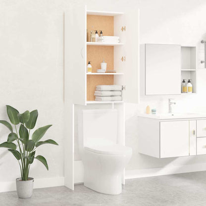 Washing Machine Cabinet White 64x25,5x190 cm