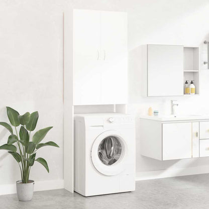 Washing Machine Cabinet White 64x25,5x190 cm