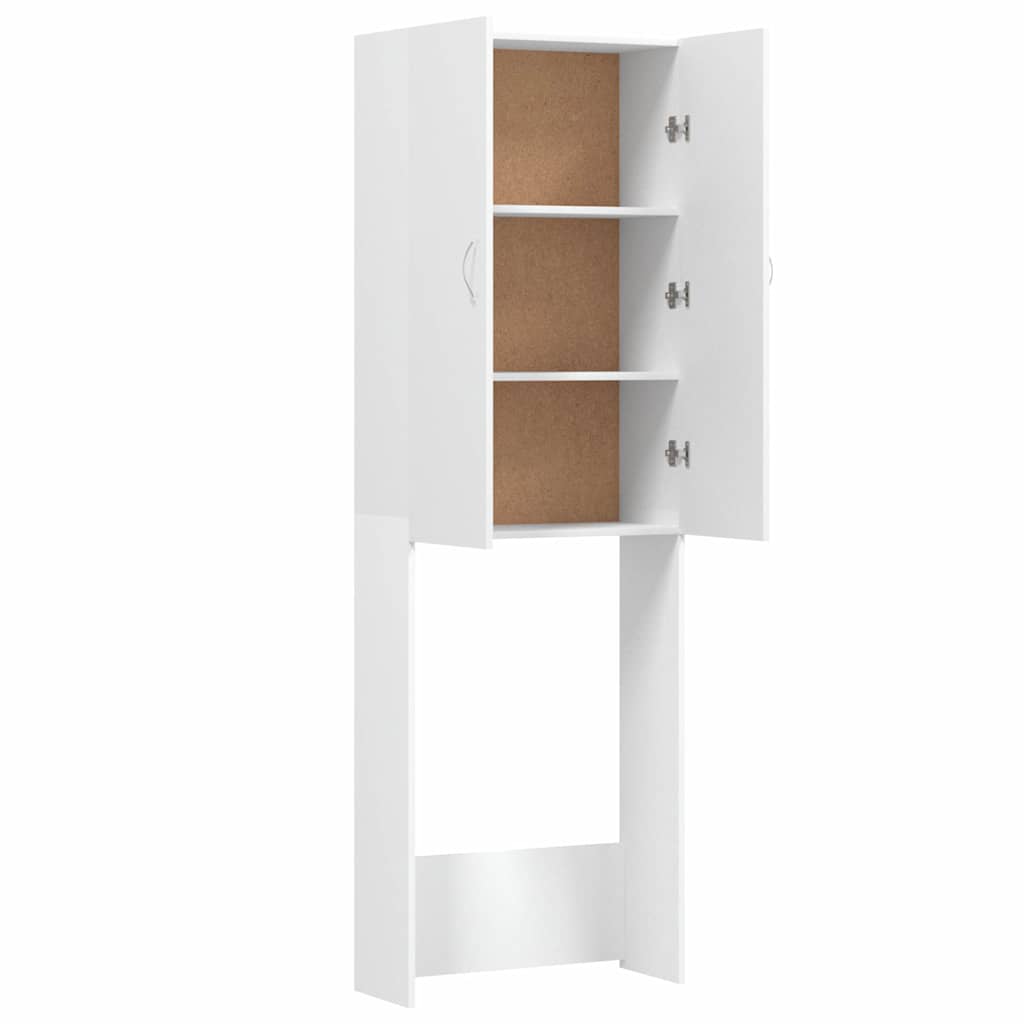 Washing Machine Cabinet White 64x25,5x190 cm