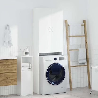 Washing Machine Cabinet White 64x25,5x190 cm