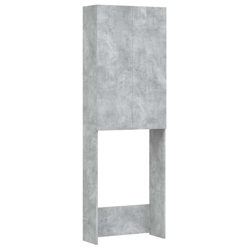 Washing Machine Cabinet Concrete Grey 64x25,5x190 cm
