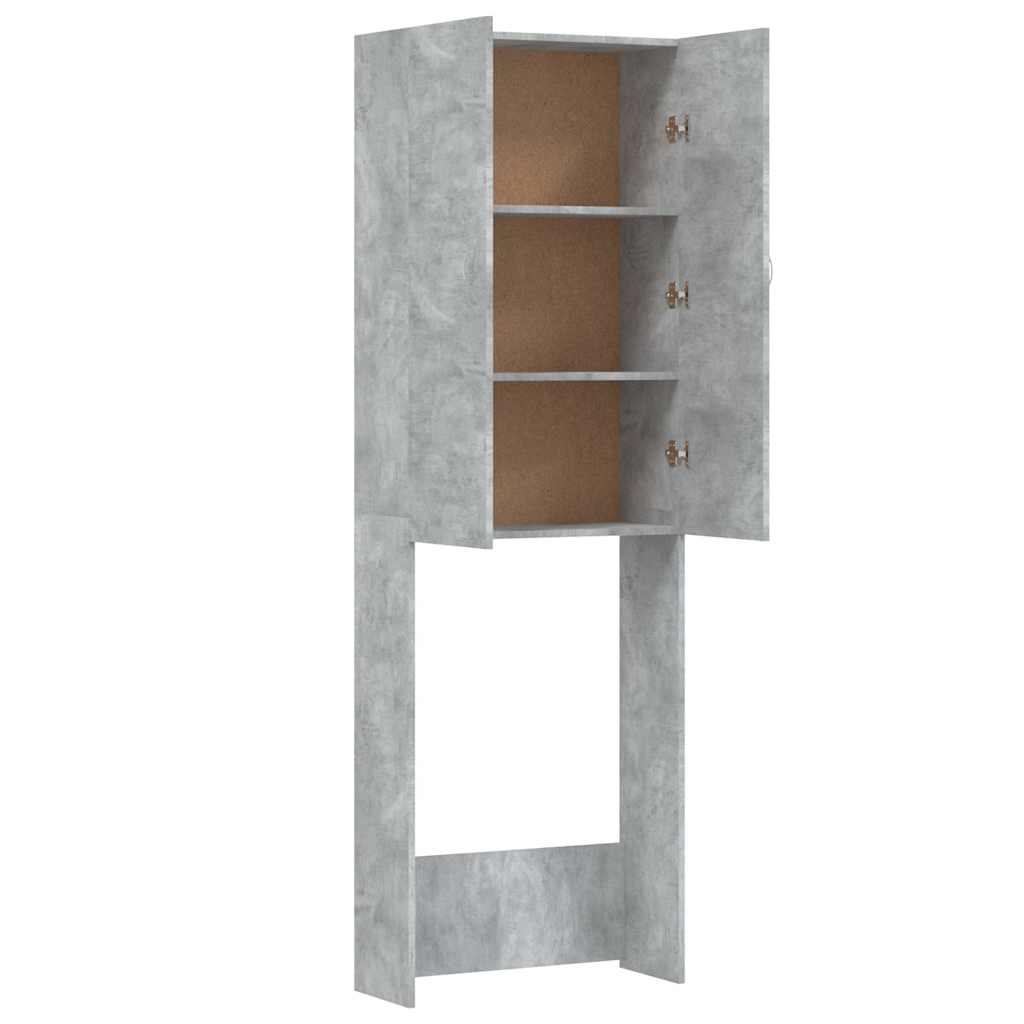 Washing Machine Cabinet Concrete Grey 64x25,5x190 cm