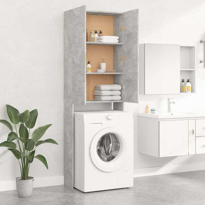 Washing Machine Cabinet Concrete Grey 64x25,5x190 cm
