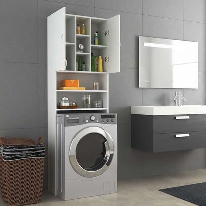 808422 vidaXL Washing Machine Cabinet White 64x25,5x190 cm