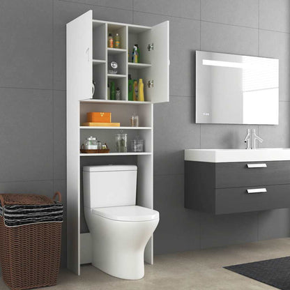 808422 vidaXL Washing Machine Cabinet White 64x25,5x190 cm