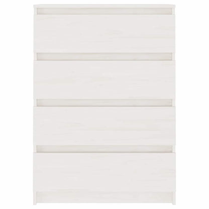 Side Cabinet White 60x36x84 cm Solid Pinewood