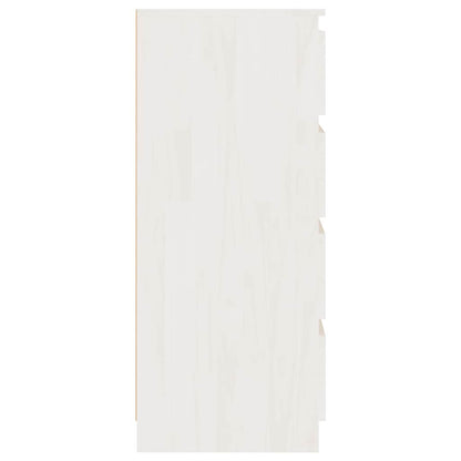 Side Cabinet White 60x36x84 cm Solid Pinewood