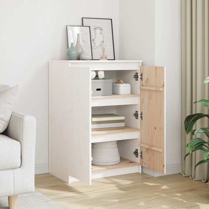 Sideboard White 60x36x84 cm Solid Wood Pine