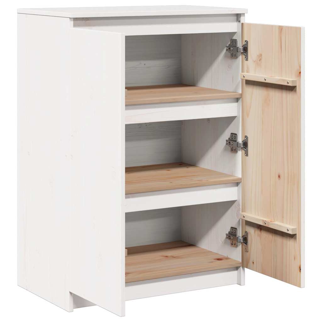 Sideboard White 60x36x84 cm Solid Wood Pine