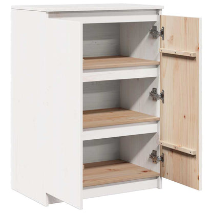 Sideboard White 60x36x84 cm Solid Wood Pine