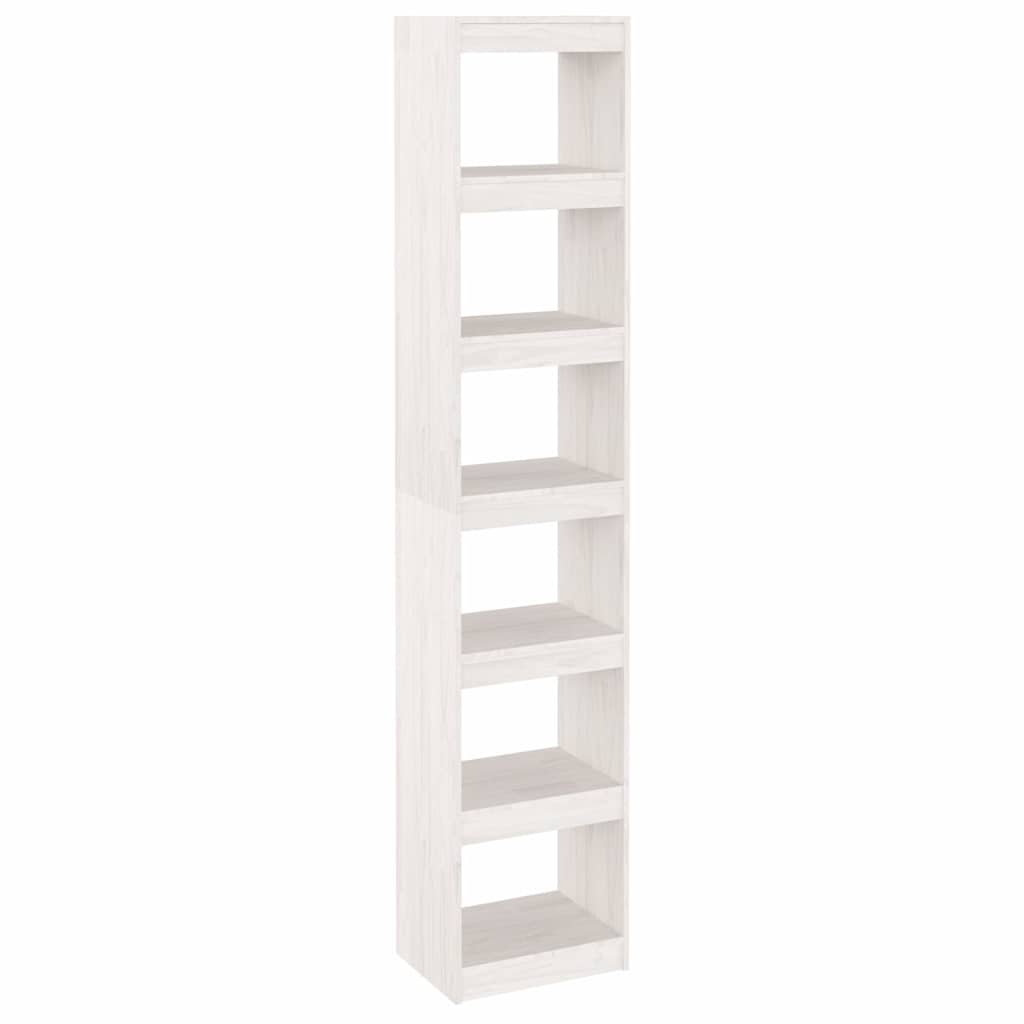 Book Cabinet/Room Divider White 40x30x199 cm Solid Wood Pine