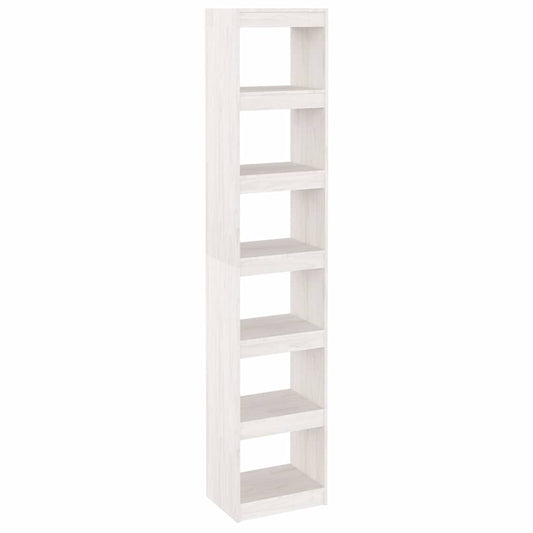 Book Cabinet/Room Divider White 40x30x199 cm Solid Wood Pine