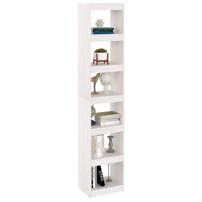 Book Cabinet/Room Divider White 40x30x199 cm Solid Wood Pine