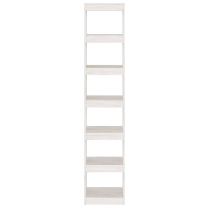 Book Cabinet/Room Divider White 40x30x199 cm Solid Wood Pine