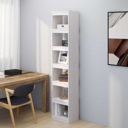 Book Cabinet/Room Divider White 40x30x199 cm Solid Wood Pine