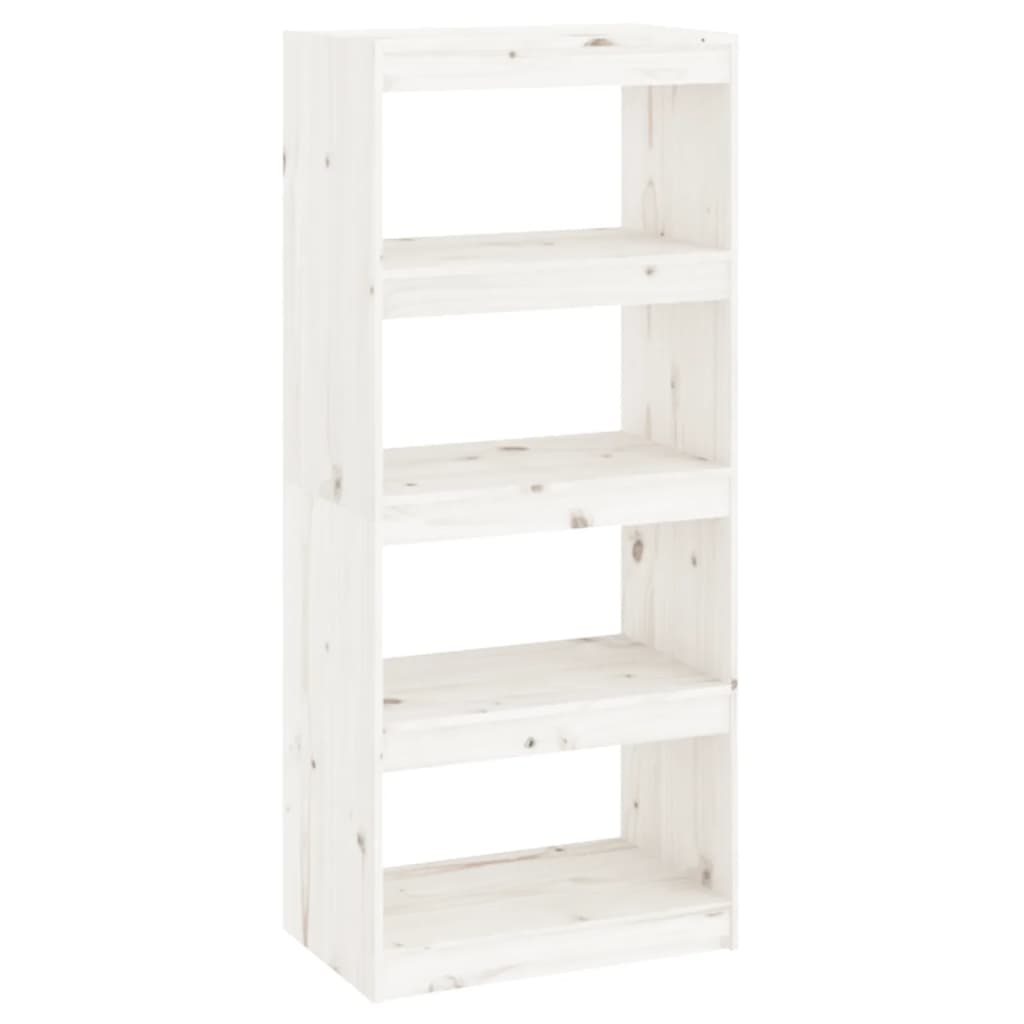 Book Cabinet | White | Solid Pine Wood | Medium | Book Cabinet