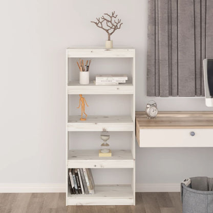 Book Cabinet | White | Solid Pine Wood | Medium | Book Cabinet
