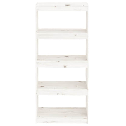 Book Cabinet/Room Divider White 60x30x135,5 cm Solid Wood Pine