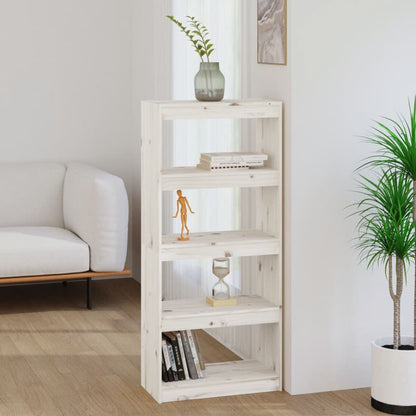 Book Cabinet | White | Solid Pine Wood | Medium | Book Cabinet