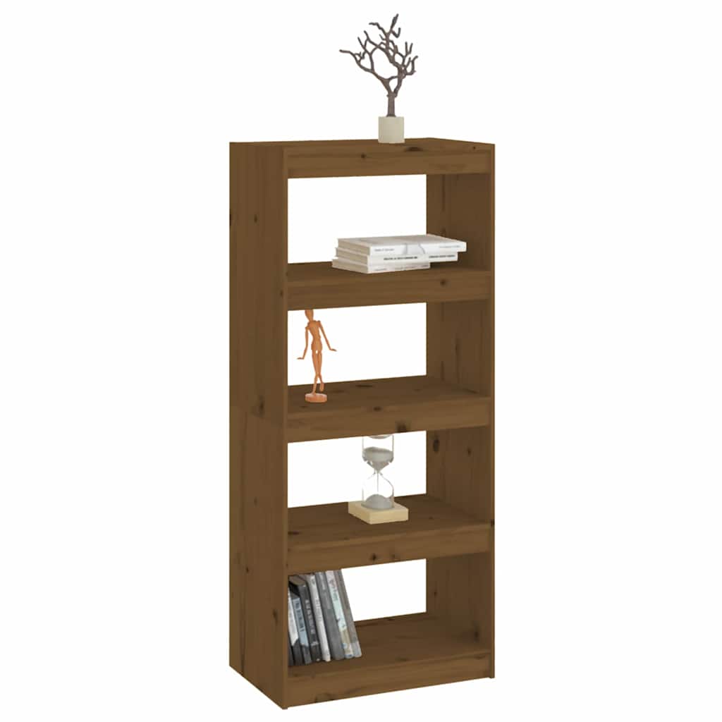 Book Cabinet/Room Divider Honey Brown 60x30x135,5 cm Wood Pine