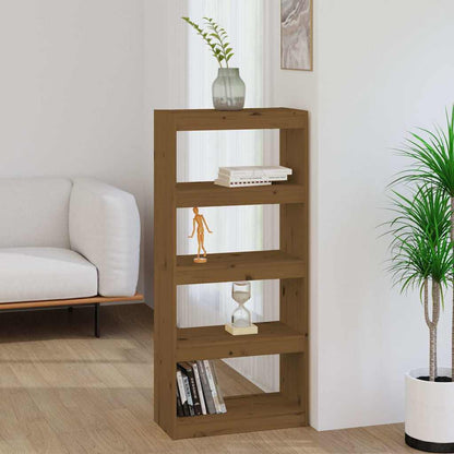 Book Cabinet/Room Divider Honey Brown 60x30x135,5 cm Wood Pine