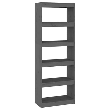 Book Cabinet/Room Divider Grey 60x30x167,5 cm Solid Wood Pine