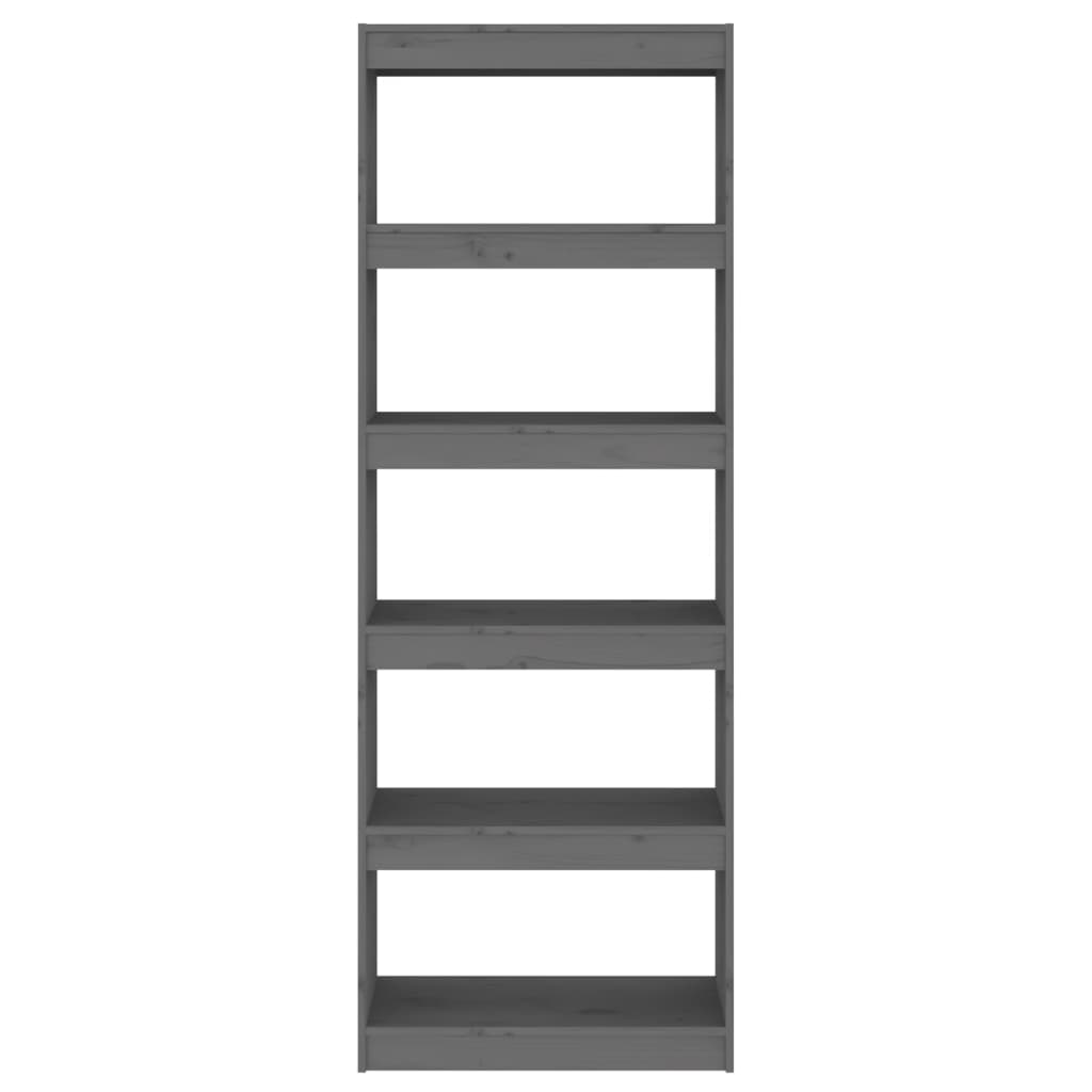 Book Cabinet/Room Divider Grey 60x30x167,5 cm Solid Wood Pine