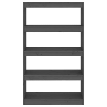 Book Cabinet/Room Divider Grey 80x30x135.5 cm Solid Wood Pine