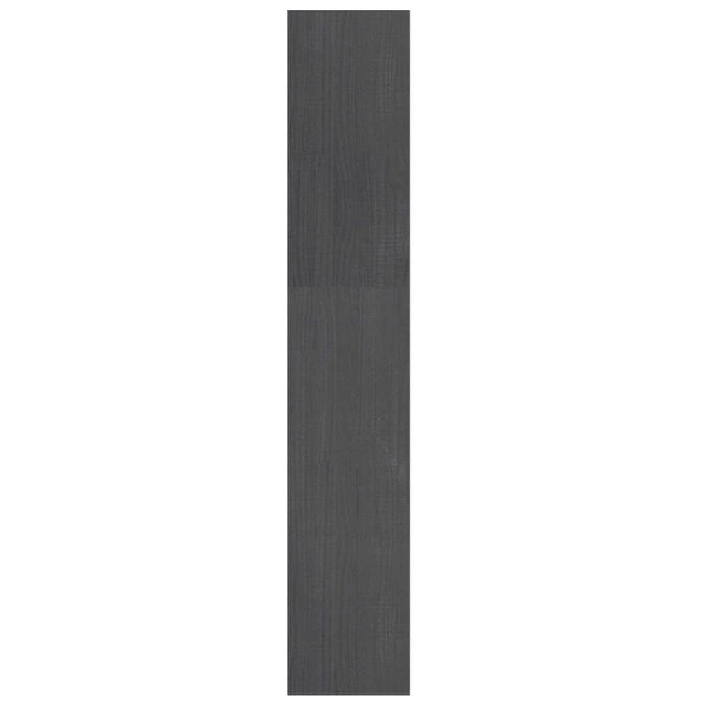 808225 vidaXL Book Cabinet/Room Divider Grey 100x30x167,5 cm Solid Wood Pine
