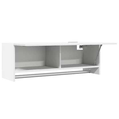 Wardrobe White 100x32.5x35 cm Engineered Wood