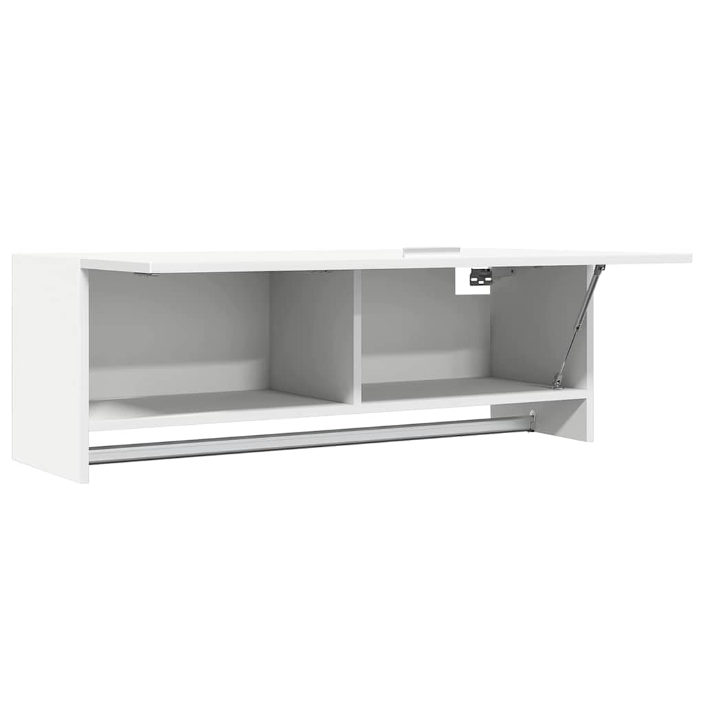 808233 vidaXL Wardrobe White 100x32,5x35 cm Engineered Wood