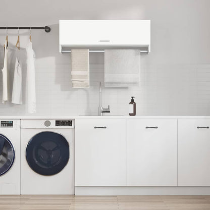 808233 vidaXL Wardrobe White 100x32,5x35 cm Engineered Wood
