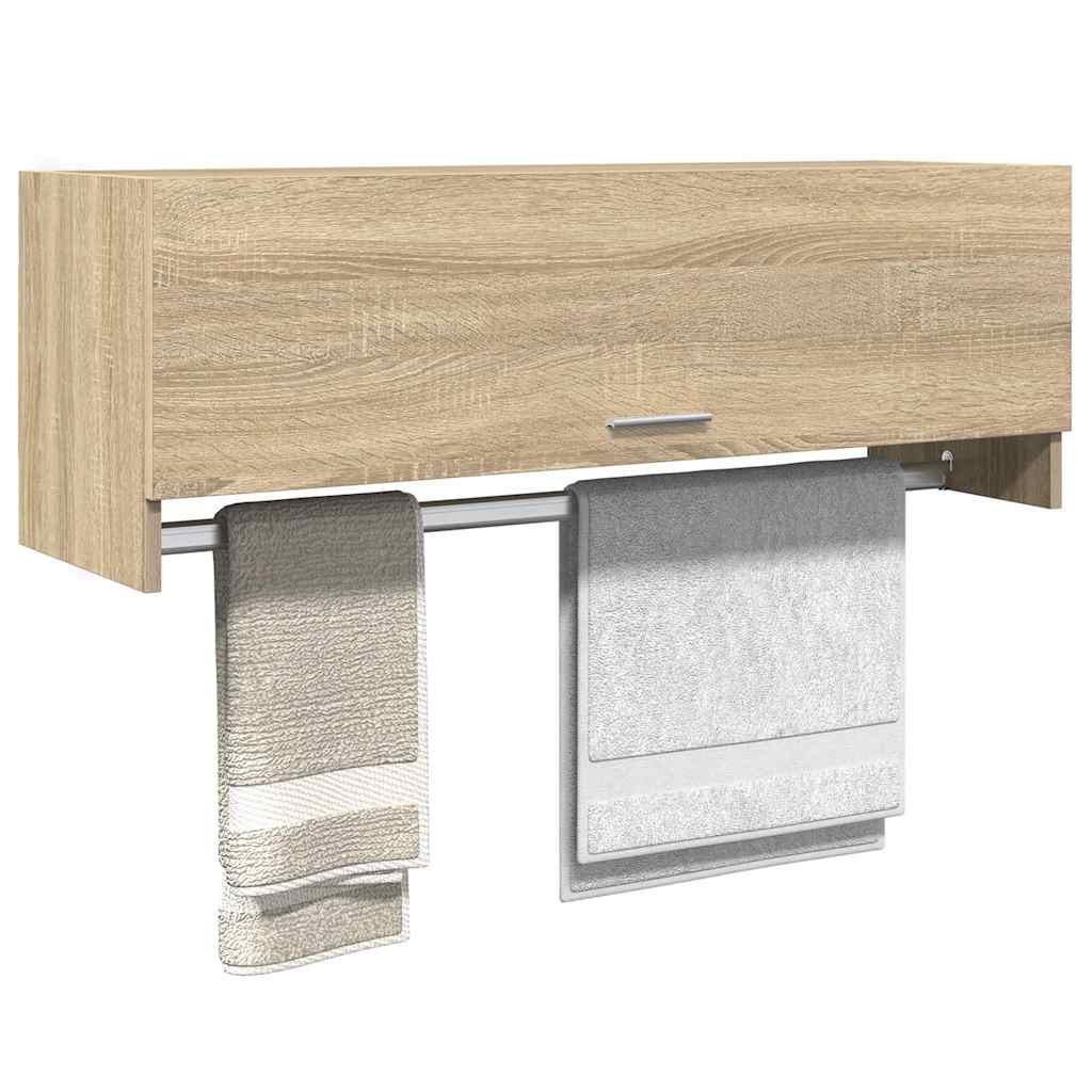 808236 vidaXL Wardrobe Sonoma Oak 100x32,5x35 cm Engineered Wood