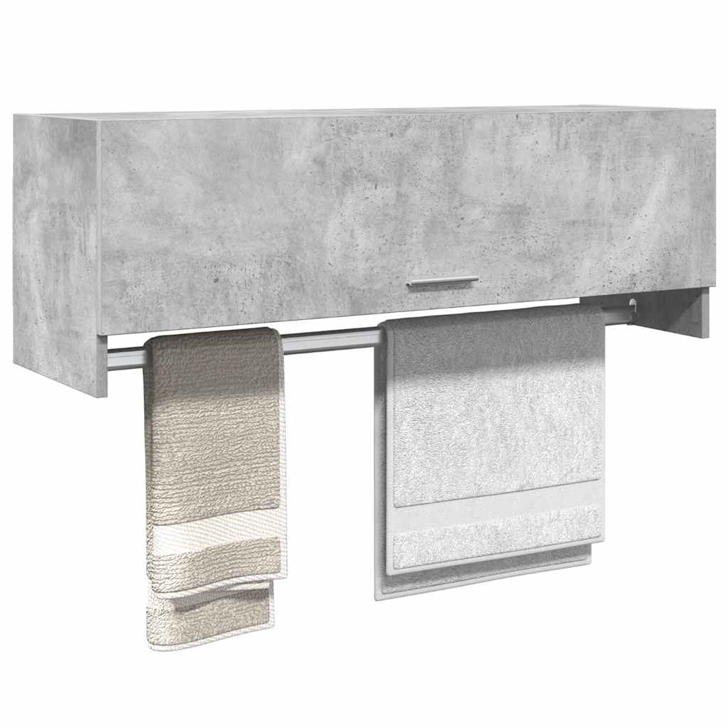 Wardrobe Concrete Grey 100x32.5x35 cm Engineered Wood