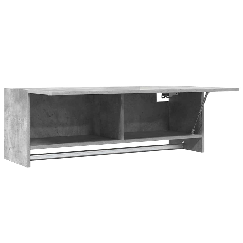 Wardrobe Concrete Grey 100x32.5x35 cm Engineered Wood