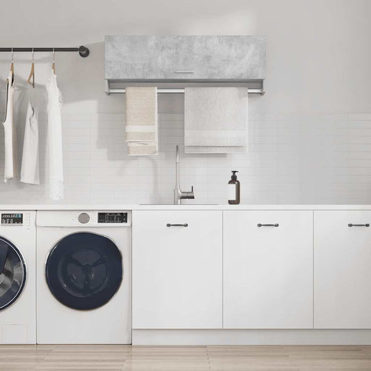 808237 vidaXL Wardrobe Concrete Grey 100x32,5x35 cm Engineered Wood