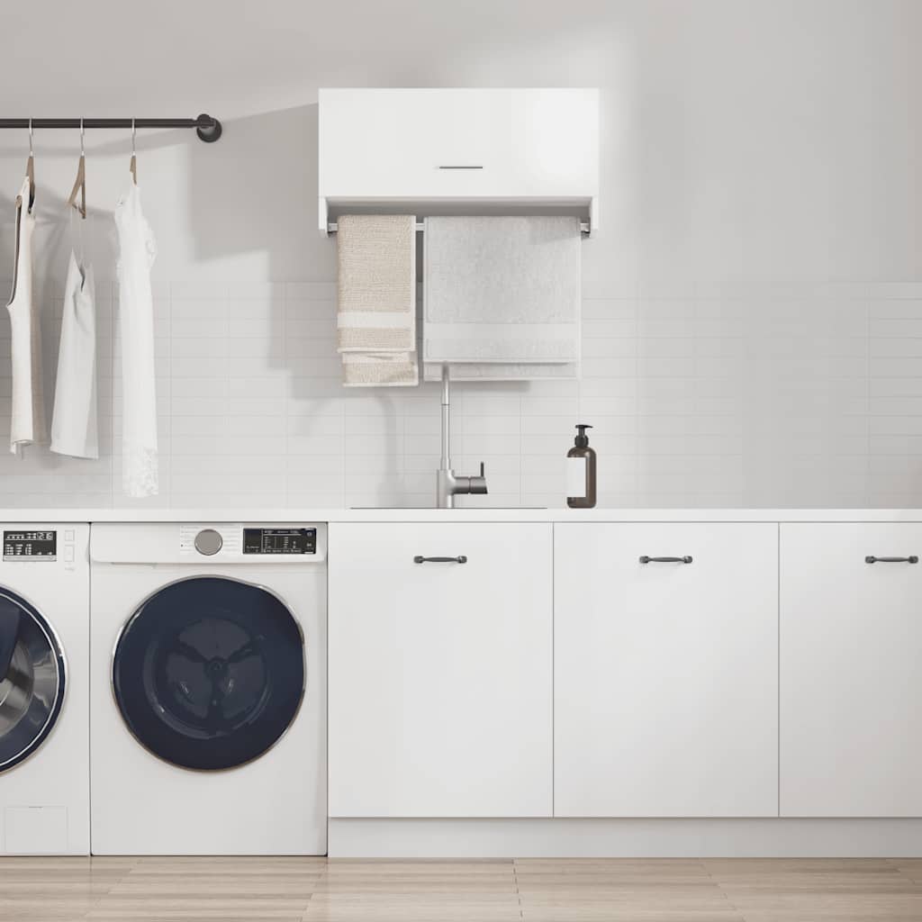808242 vidaXL Wardrobe White 70x32,5x35 cm Engineered Wood