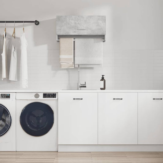 808246 vidaXL Wardrobe Concrete Grey 70x32,5x35 cm Engineered Wood