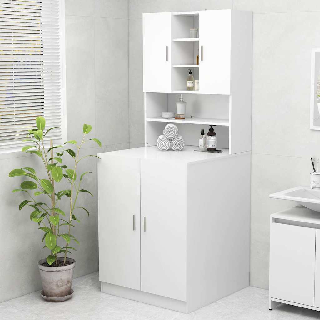 808386 vidaXL Washing Machine Cabinet White 70,5x25,5x90 cm