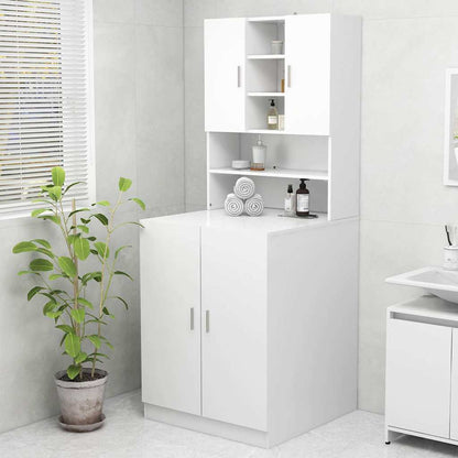 808386 vidaXL Washing Machine Cabinet White 70,5x25,5x90 cm