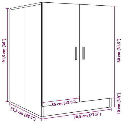 808395 vidaXL Washing Machine Cabinet White 71x71,5x91,5 cm