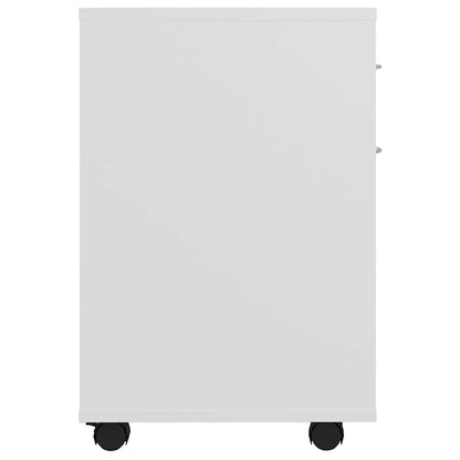 808440 vidaXL Rolling Cabinet White 45x38x54 cm Engineered Wood