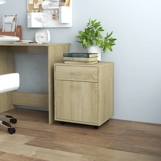Storage Cabinet | Sonoma oak | Engineered wood | Medium | Rollable