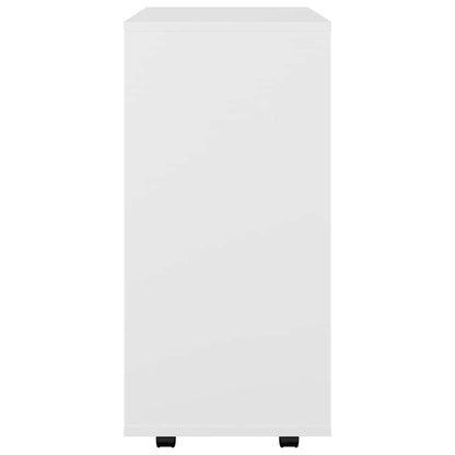 808449 vidaXL Rolling Cabinet White 60x35x75 cm Engineered Wood