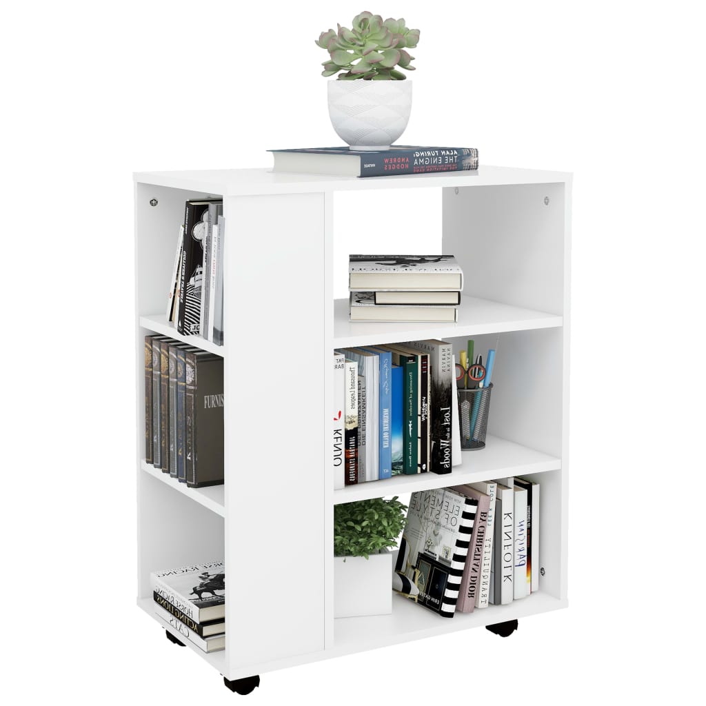 Storage Cabinet | White | Engineered wood | Medium | Rolling Cabinet
