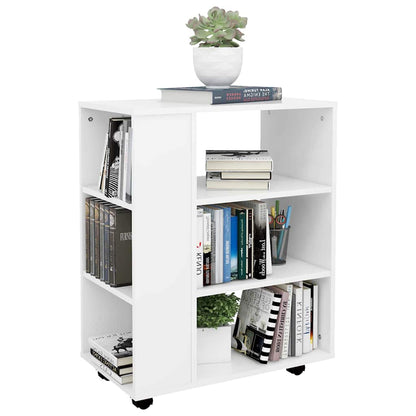 808449 vidaXL Rolling Cabinet White 60x35x75 cm Engineered Wood