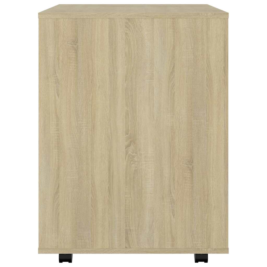 Rolling Cabinet Sonoma Oak 60x53x72 cm Engineered Wood